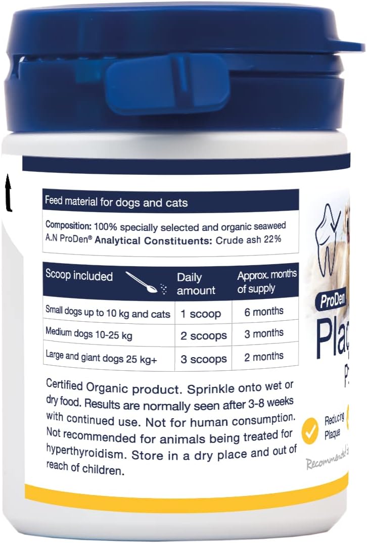 PlaqueOff Powder for Small Dogs | Combat Bad Breath, Plaque and Tartar  60g