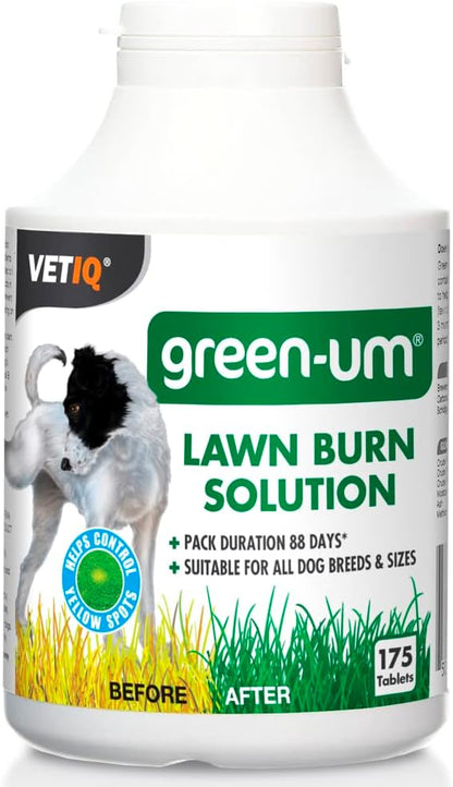 VETIQ Green-Um, 175 Tablets, Lawn Burn Solution, Prevents Yellow Spots, Neutraliser for Dog Urine