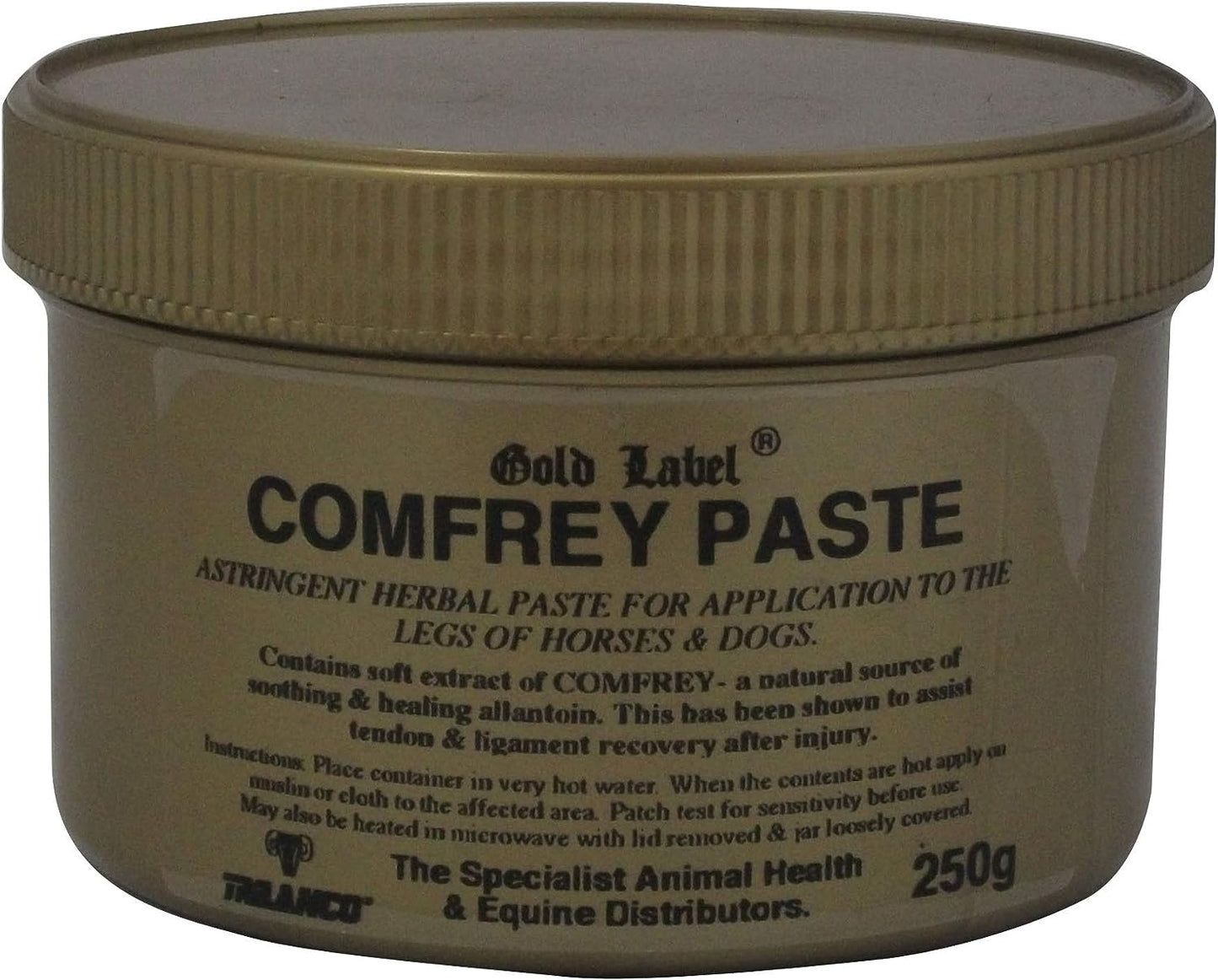 Discover the power of Gold Label TR-GLD0121 Comfrey Paste, a soothing aid for equestrians in a standard size