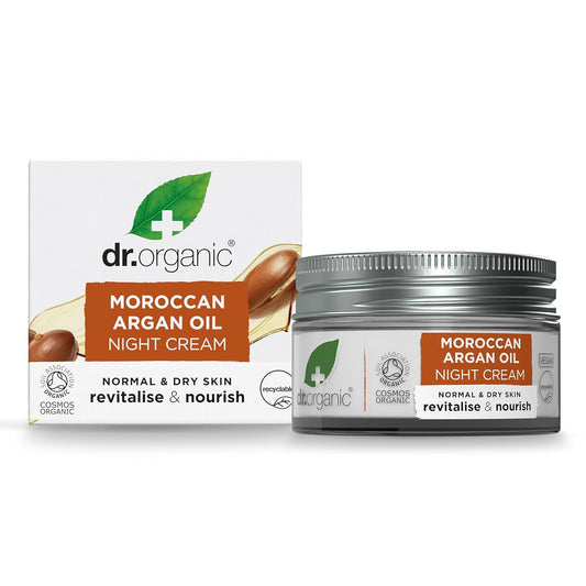 Dr Organic Moroccan Argan Night Cream Natural, Vegan, Cruelty-Free, 50ml