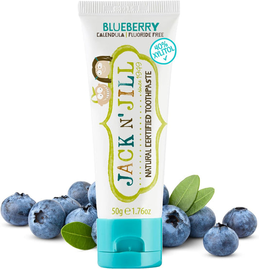 Jack N Jill Kids Organic Toothpaste  Blueberry Flavour 50g	 Safe to Swallow