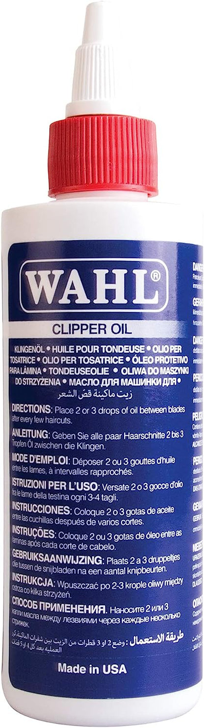 🔧 Wahl Clipper Oil, Blade Lubricating Oil for Clippers and Trimmers, 118.3 ml