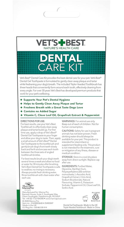 Vet’s Best Dental Care Kit - Fresh Breath & Plaque Control