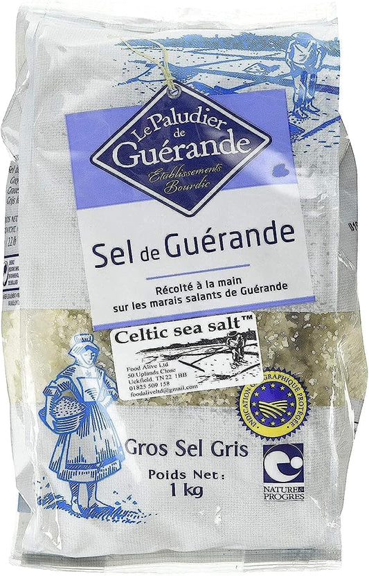 Celtic Grey Sea Salt Coarse - Guérande Gros Sel Gris, 1 kg