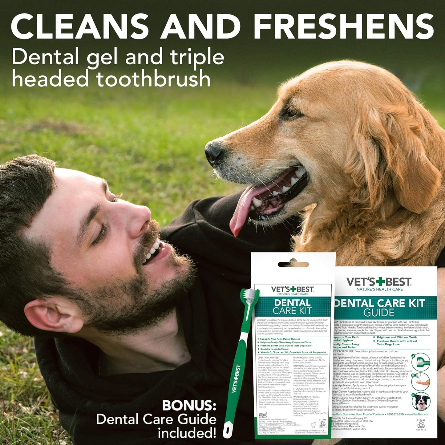 Vet’s Best Dental Care Kit - Fresh Breath & Plaque Control