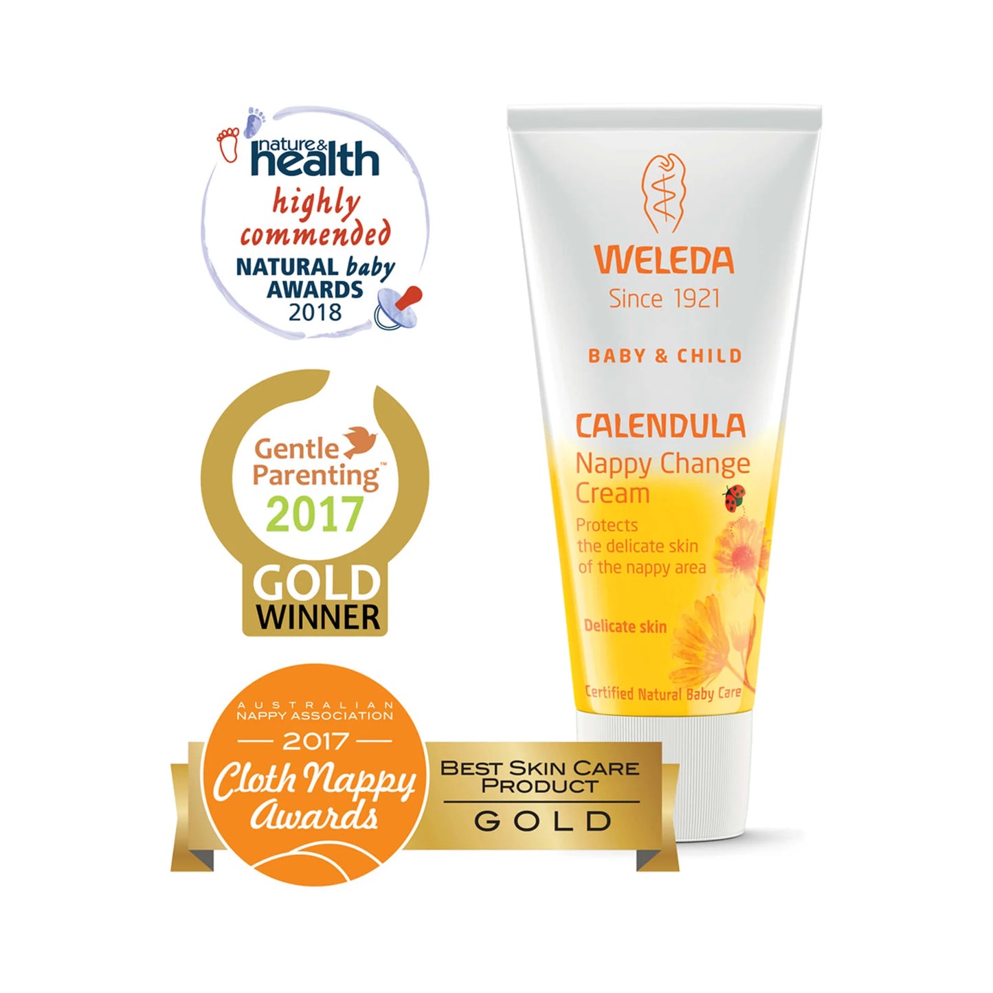 Weleda Calendula Baby Cream 75ml - Protects, Soothes, Promotes Skin Regeneration