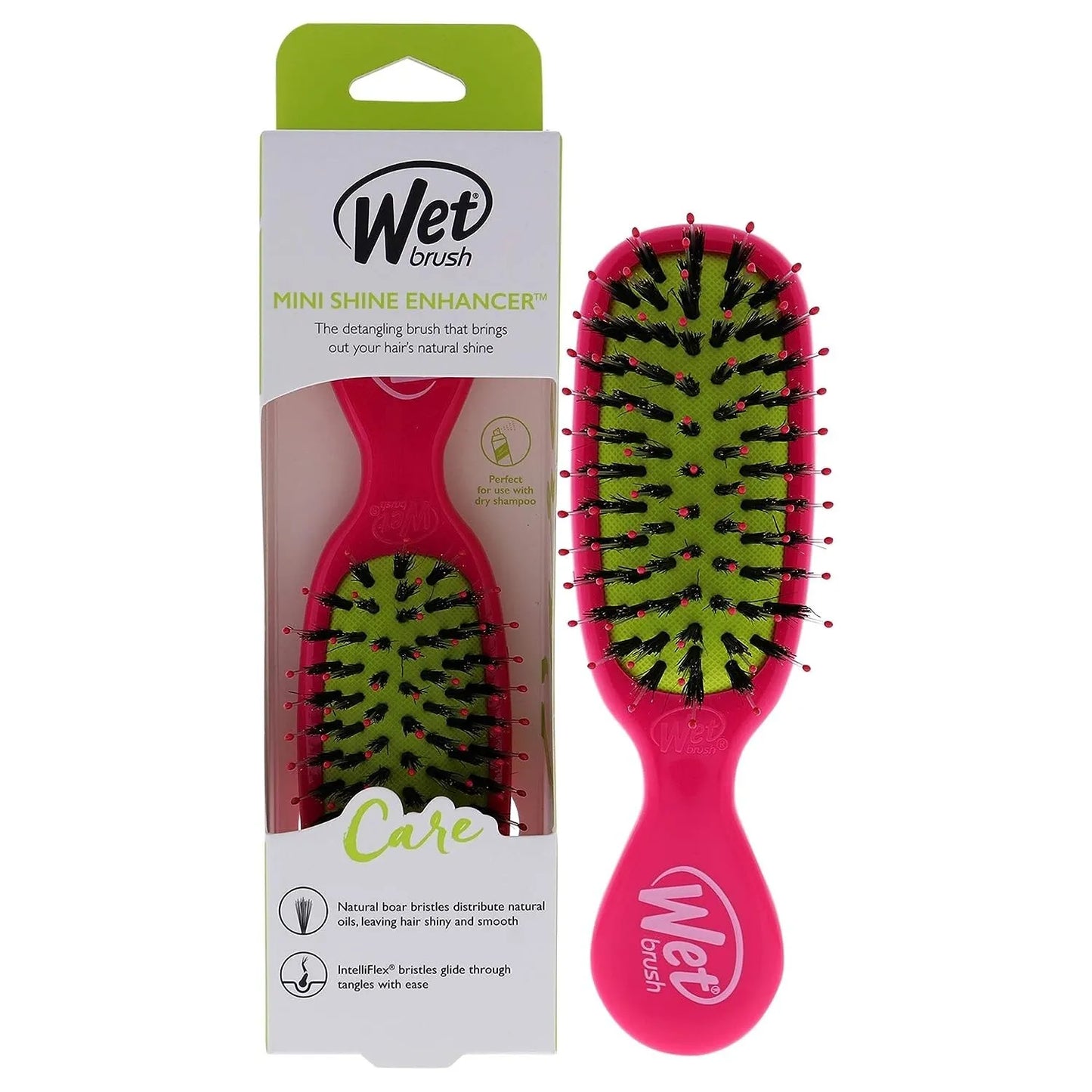 Wet Brush Mini Shine Enhancer Portable Boar Bristle Detangler