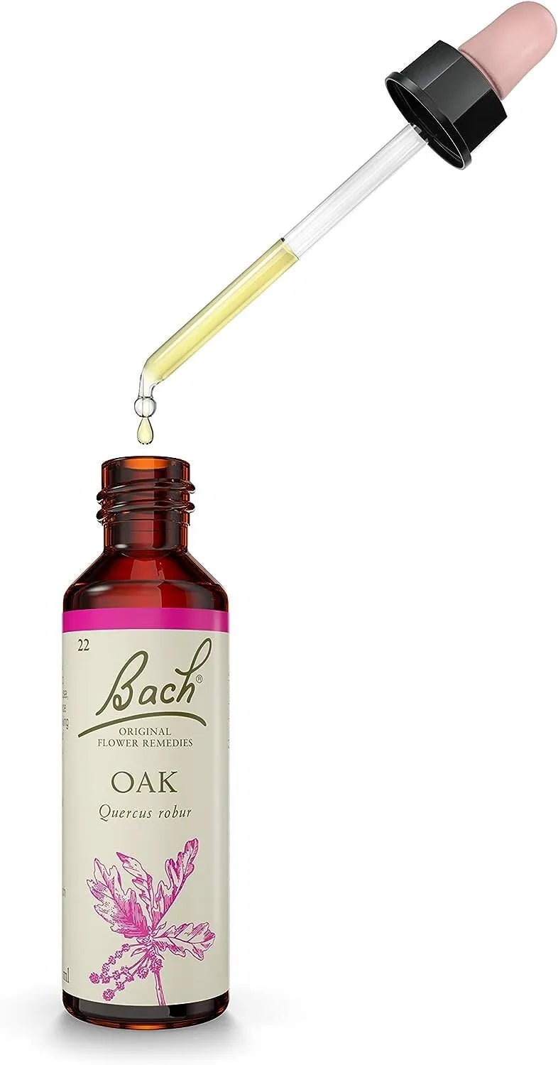 Bach Oak Flower Remedy Dropper Bottle  Vegan Formula, Emotional Wellness