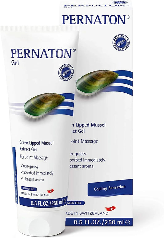 Pernaton Gel Green Lipped Mussel Gel, 250ml for Joint Massage Paraben-Free