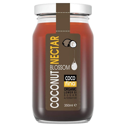 Cocofina Organic Coconut Sugar Nectar Low Glycemic Unrefined Glass Jar