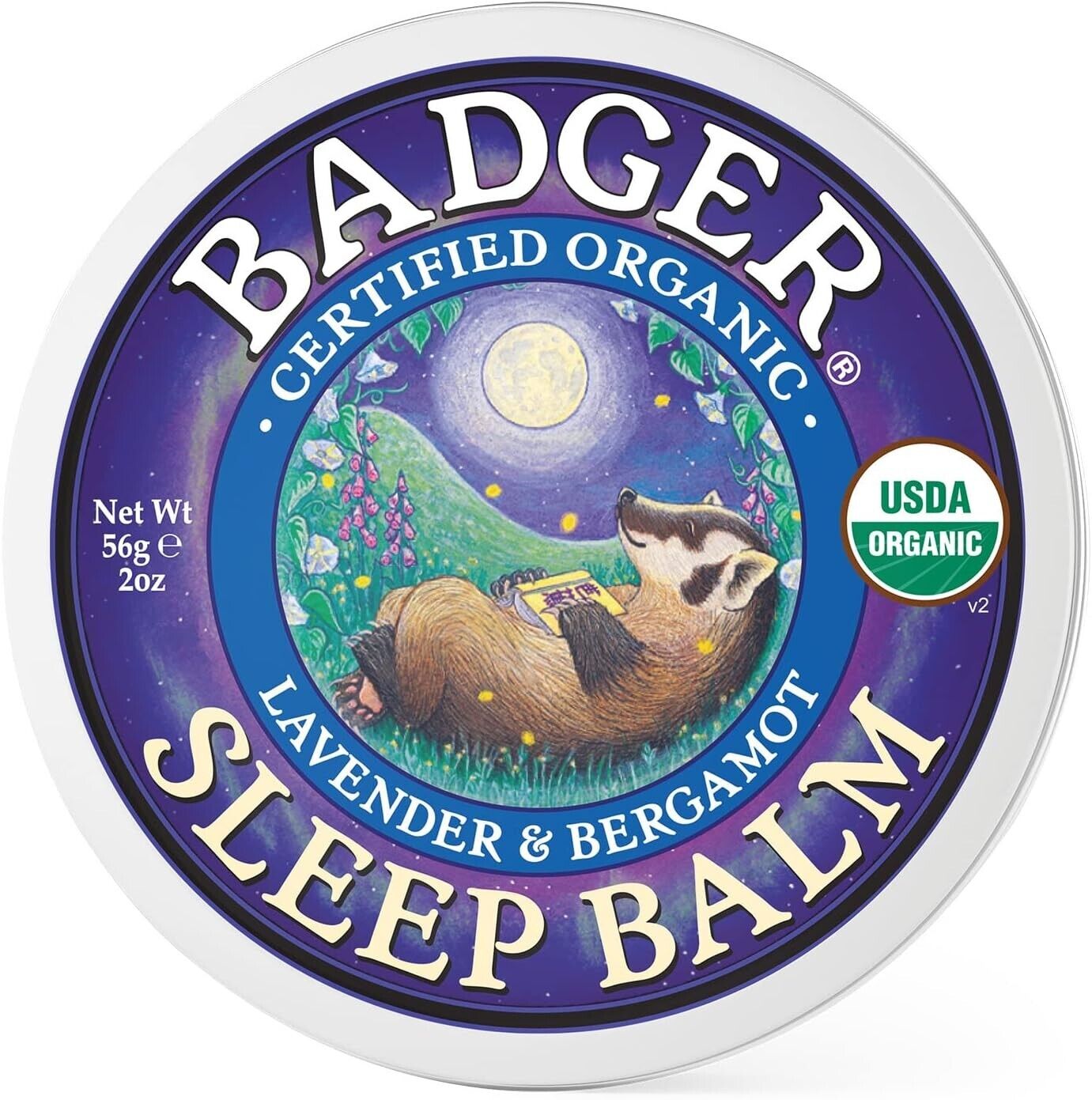 Badger Sleep Balm Lavender & Bergamot, 2 oz, for Natural, Calming Sleep