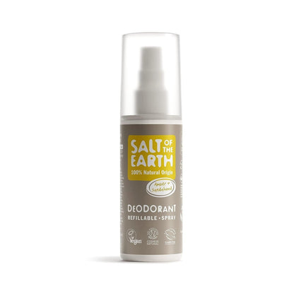 Amber & Sandalwood Vegan Deodorant - 100ml by Salt of The Earth