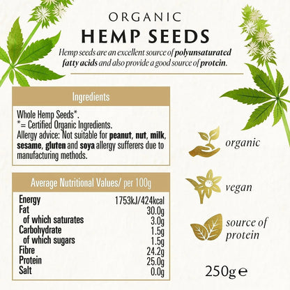 Biona Organic Hemp Seed - Omega-Rich Superfood