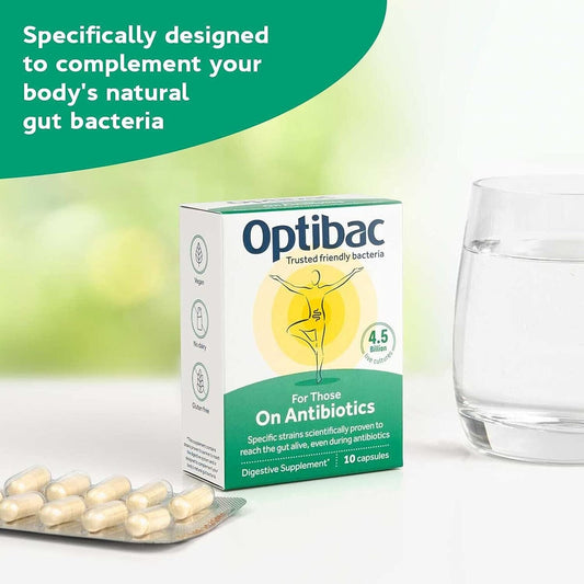 Optibac for Antibiotics 4B Probiotics, 10 Capsules, Support