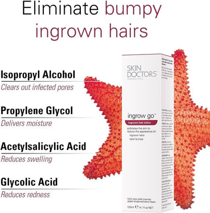 Skin Doctors Ingrow Go Say Goodbye to Ingrown Hairs with 120ml of Smooth Skin