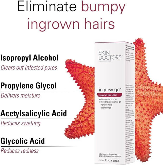 Skin Doctors Ingrow Go Say Goodbye to Ingrown Hairs with 120ml of Smooth Skin