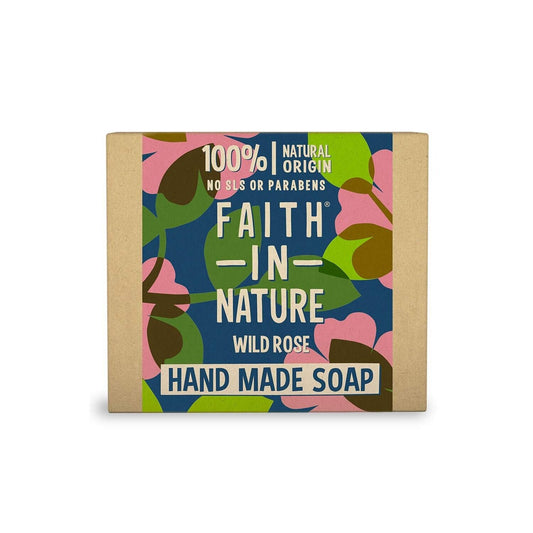 Faith in Nature Wild Rose Hand Soap Bar: 100g, Vegan, Paraben-Free