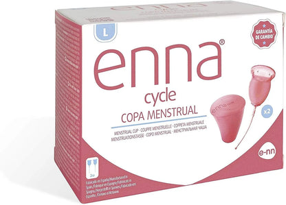 Enna Cycle Menstrual Cup Twin Pack - Large, 2 Cups Double the Freedom