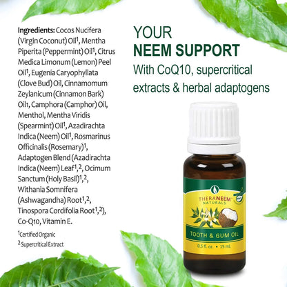 TheraNeem Neem Tooth & Gum Oil Healthy Teeth & Gums Support