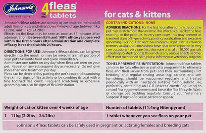 Johnsons 4Fleas Tablets: Feline Freedom from Fleas - 6 Treatments