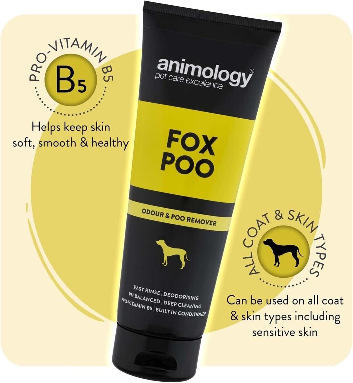 Fox Poo Dog Shampoo 250ml - Cleanse, Deodorize, Condition