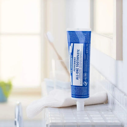 Dr. Bronner's Peppermint Toothpaste Freshen Your Smile