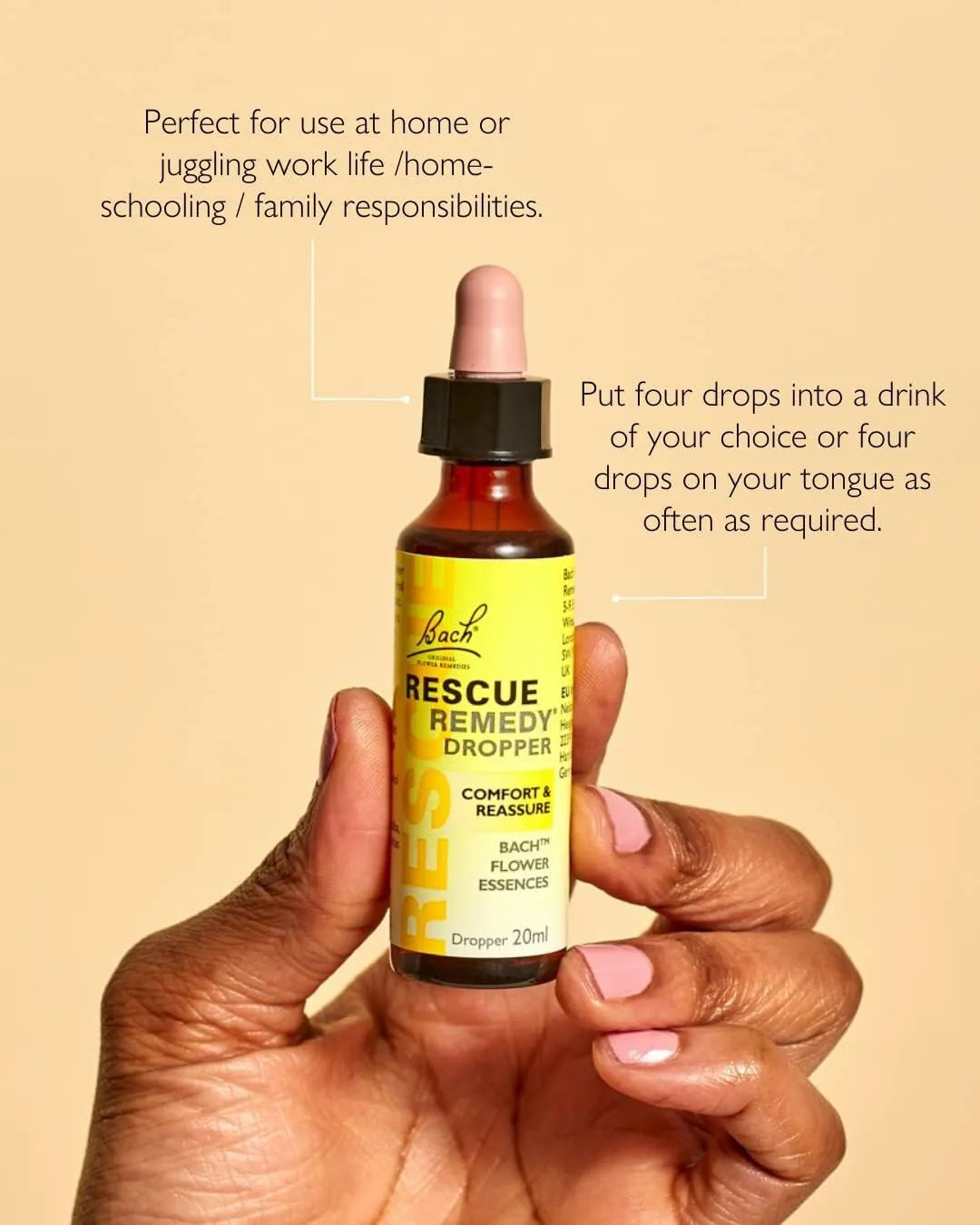 Bach Rescue Remedy Dropper Comfort & Reassure Bach Flower Vegan Formula