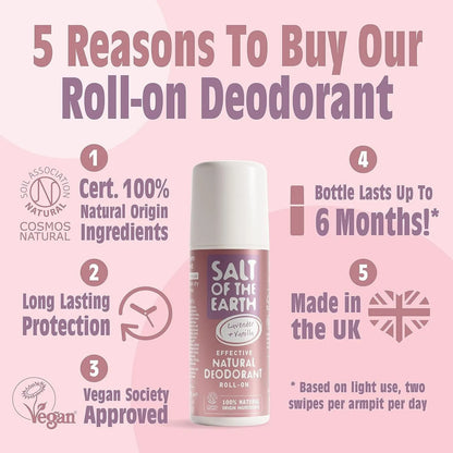 Salt Of The Earth Deodorant Lavender & Vanilla Roll-On