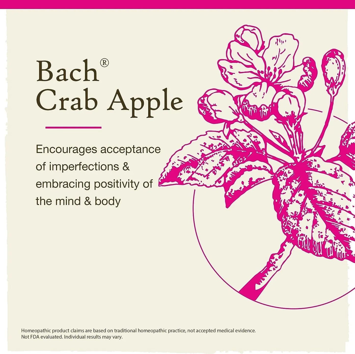 Bach Crab Apple Flower Essence Dropper  Acceptance & Stress Relief