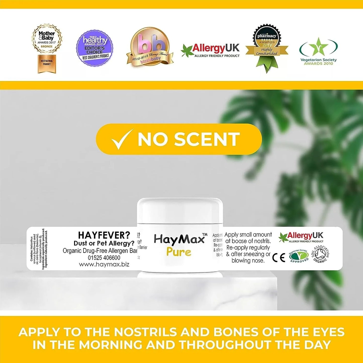 Haymax Pure Organic Pollen Balm Hayfever Relief