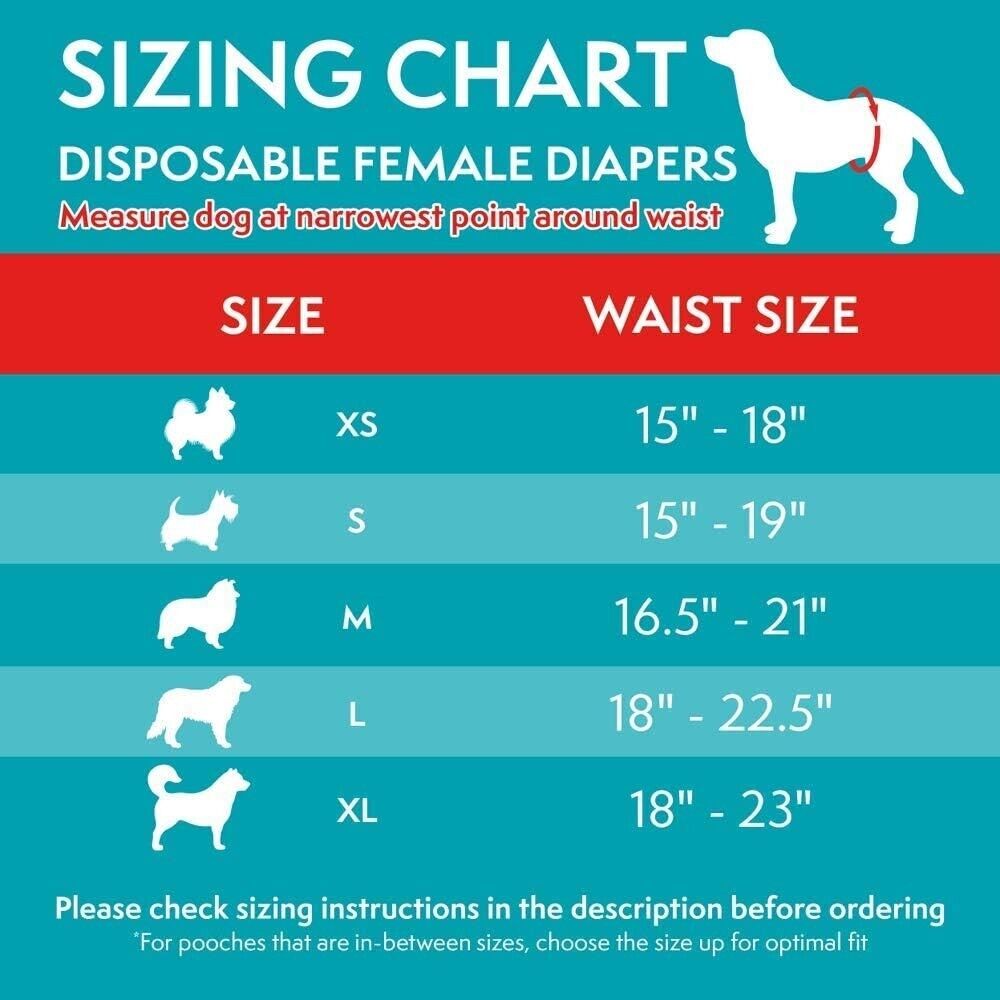 Simple Solution Disposable Dog Diapers: Medium, 12 Count, White