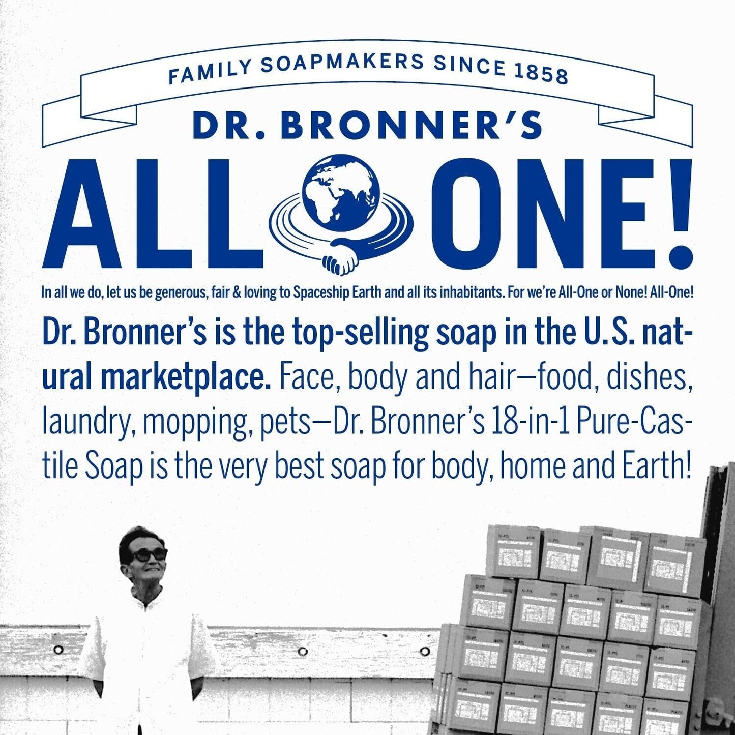 Dr. Bronner’s Pure-Castile Liquid Soap Almond, 8 oz: Organic 18-in-1 Uses, Vegan