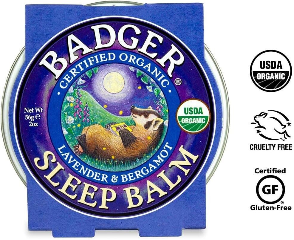 Badger Sleep Balm Lavender & Bergamot, 2 oz, for Natural, Calming Sleep