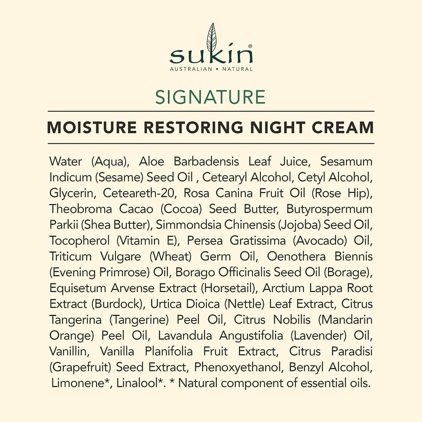 Sukin Night Cream for Overnight Skin Nourishment