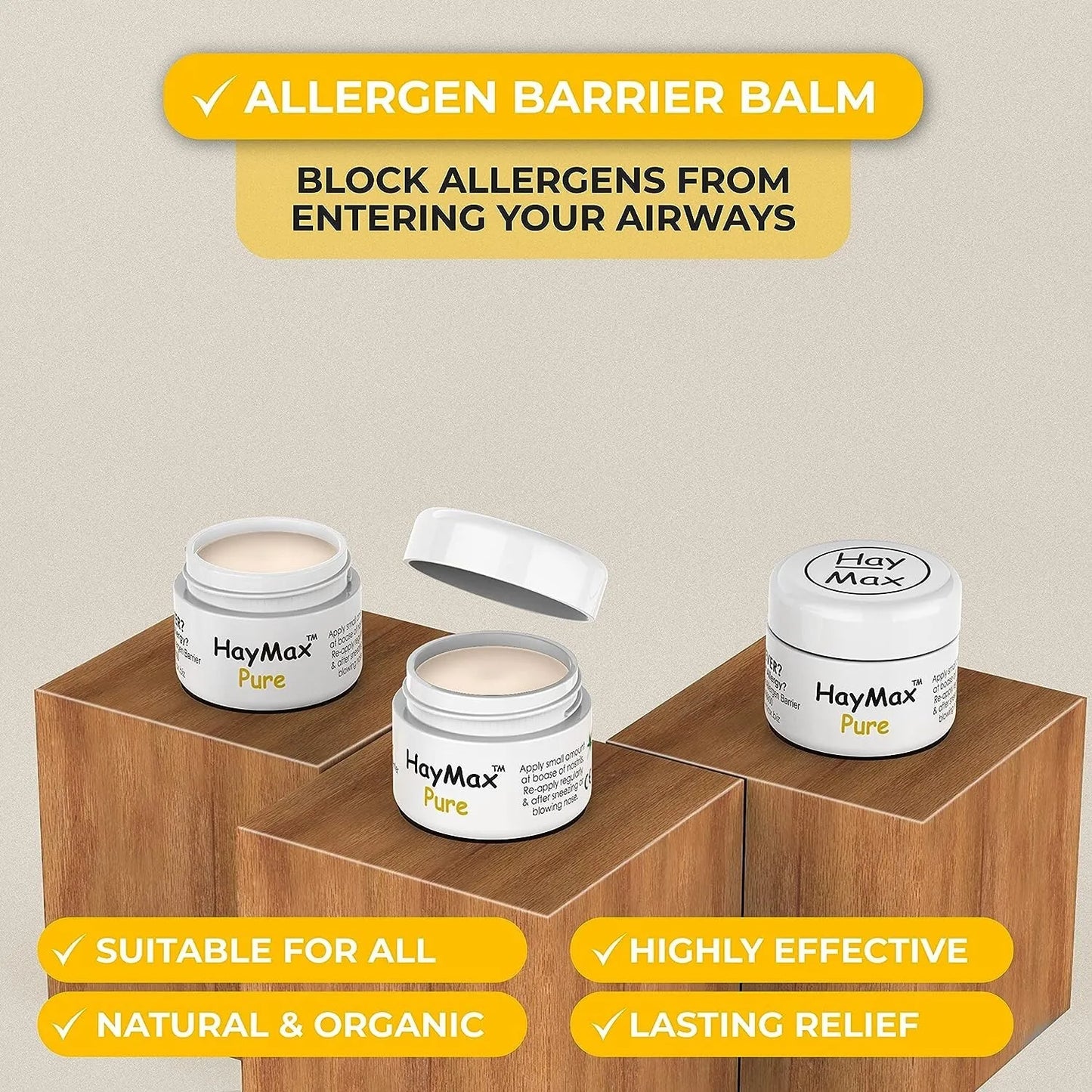 Haymax Pure Organic Pollen Balm Hayfever Relief