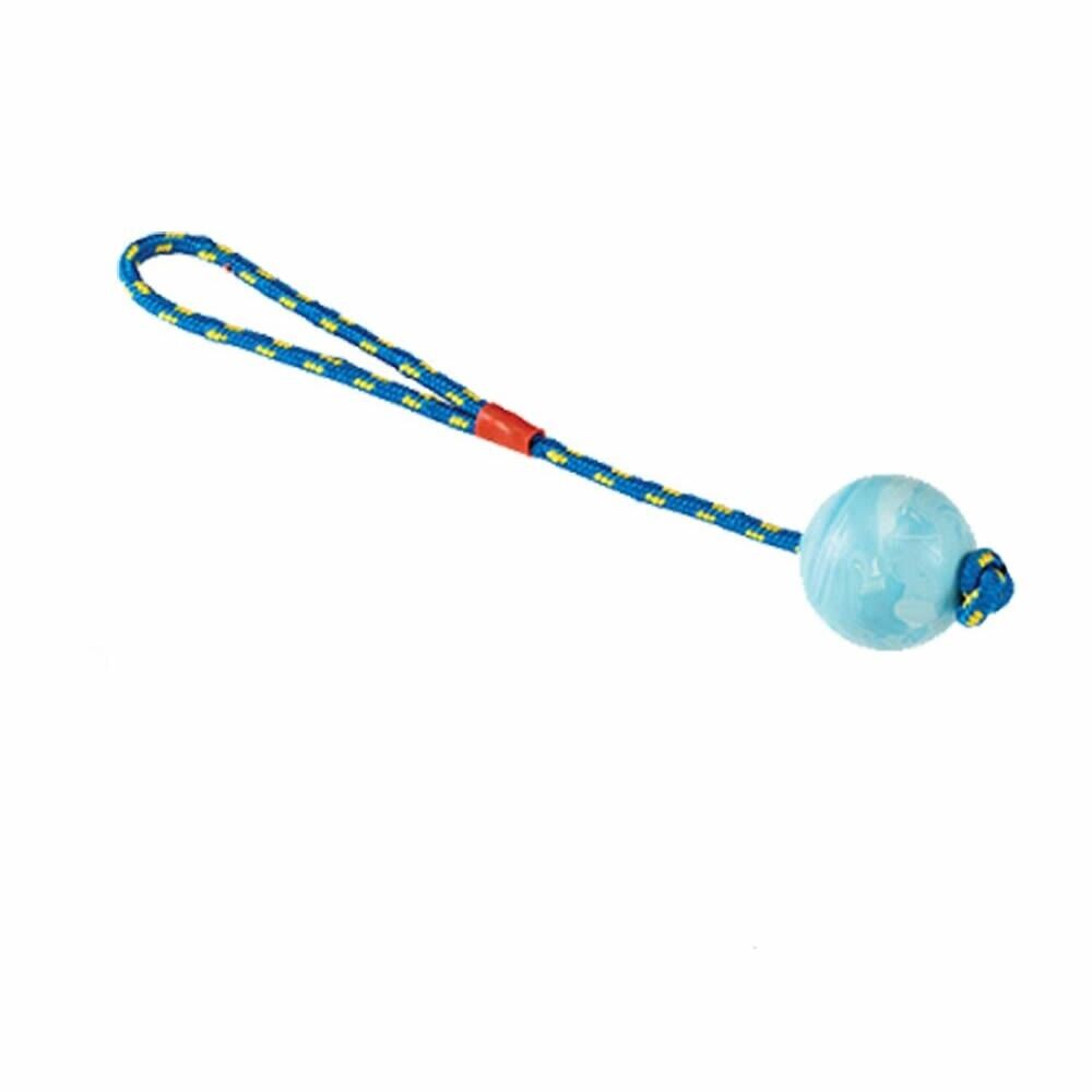 Gor Pets Dog Toy: Large Rope with Rubber Ball - Fun and Durable Playtime - Blue