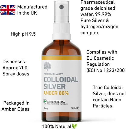 Nature's Greatest Secret Colloidal Silver Amber Spray 100ml