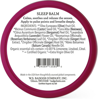 Badger Sleep Balm Lavender & Bergamot, 2 oz, for Natural, Calming Sleep