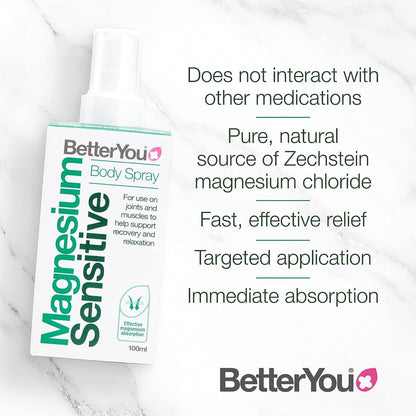 Better You Magnesium Oil Sensitive 100ml of Soothing Relief