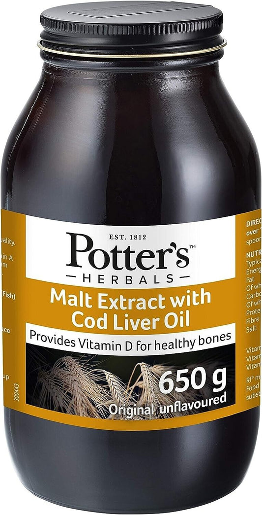 Potter Malt Extract & Cod Liver Oil 650g of Nutritional Goodness