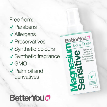 Better You Magnesium Oil Sensitive 100ml of Soothing Relief