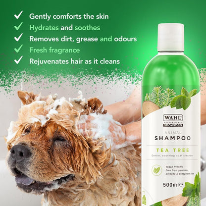 Wahl Showman Tea Tree Shampoo: 500ml of Refreshing Cleanliness