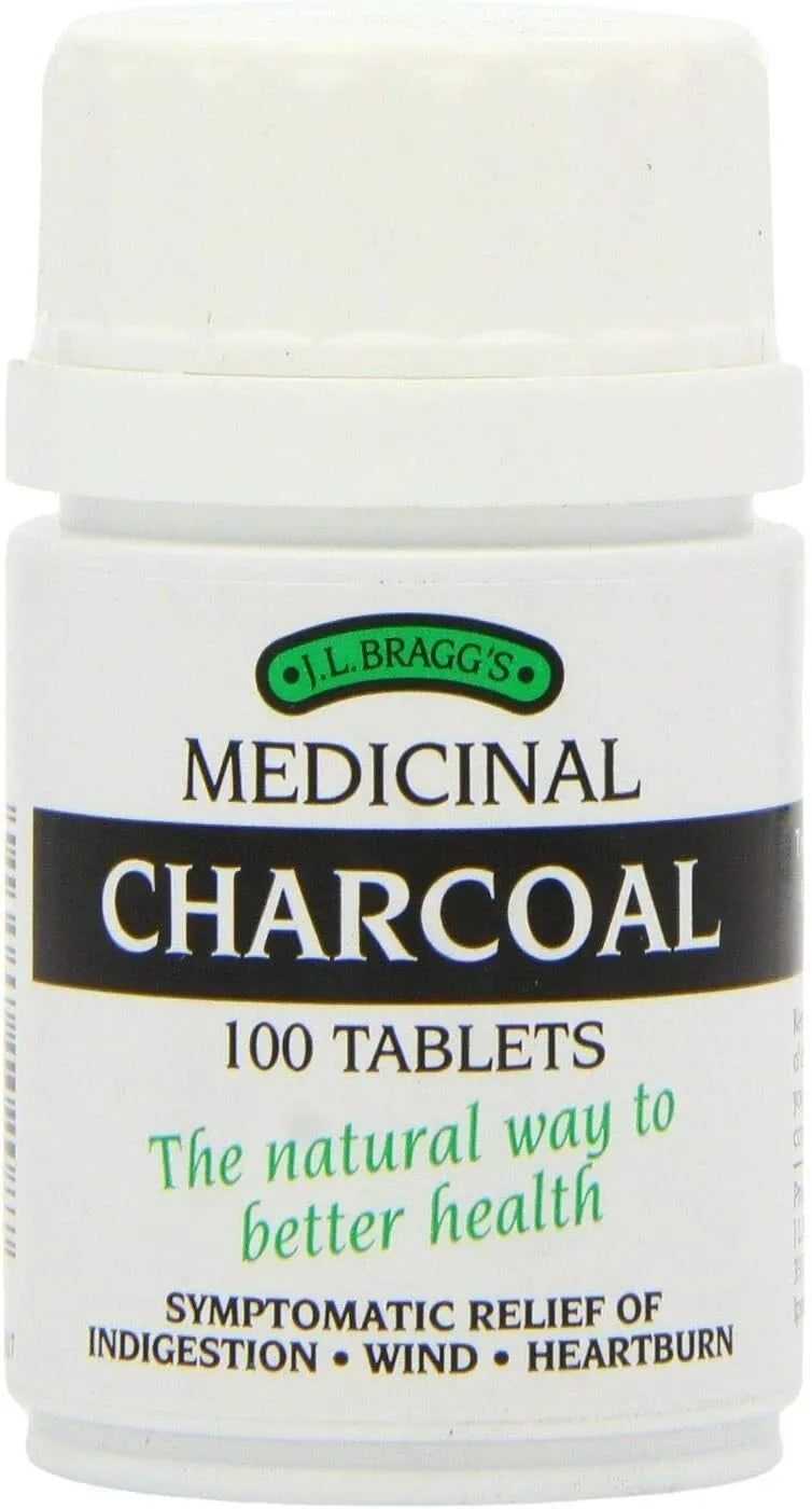 Bragg Charcoal 300mg 100 Tablets Natural Detox Aid