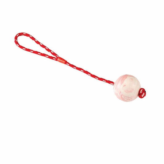 Gor Pets Dog Toy: Large Rope with Rubber Ball - Fun and Durable Playtime - Red