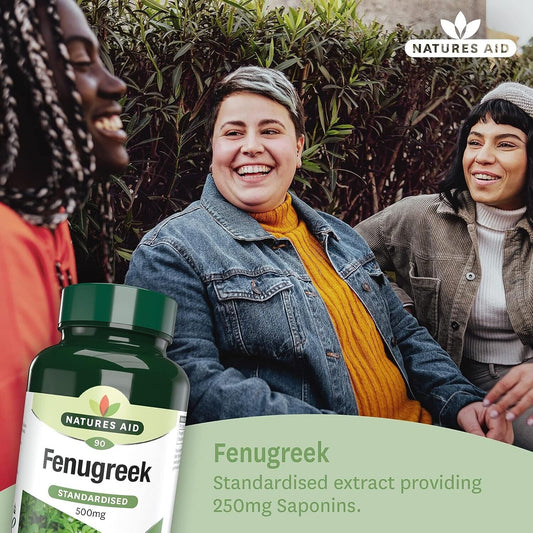 Natures Aid Fenugreek 500mg 90 Capsules of Natural Wellness