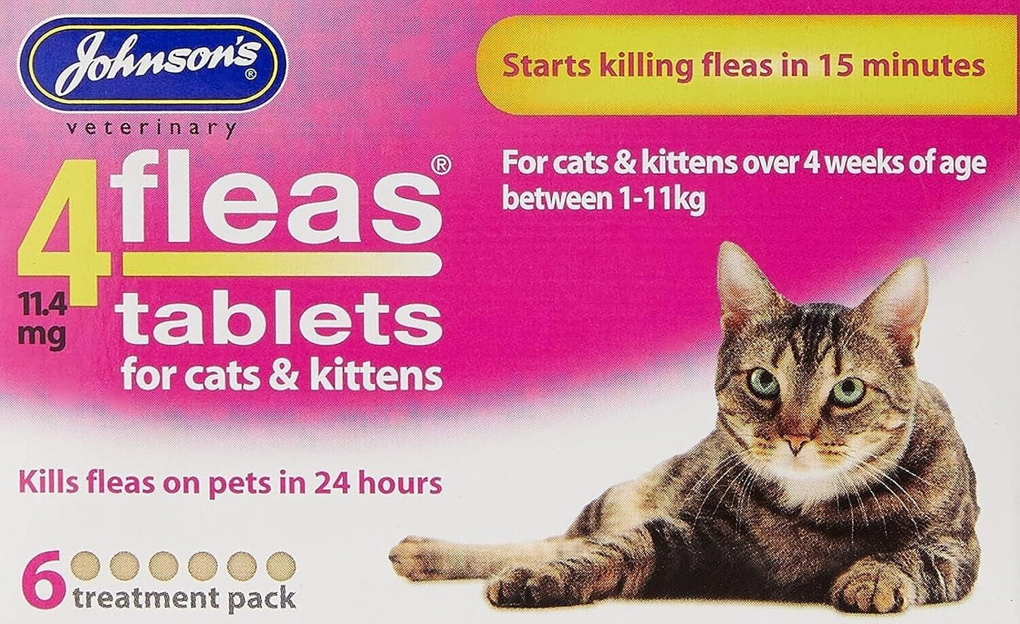 Johnsons 4Fleas Tablets: Feline Freedom from Fleas - 6 Treatments