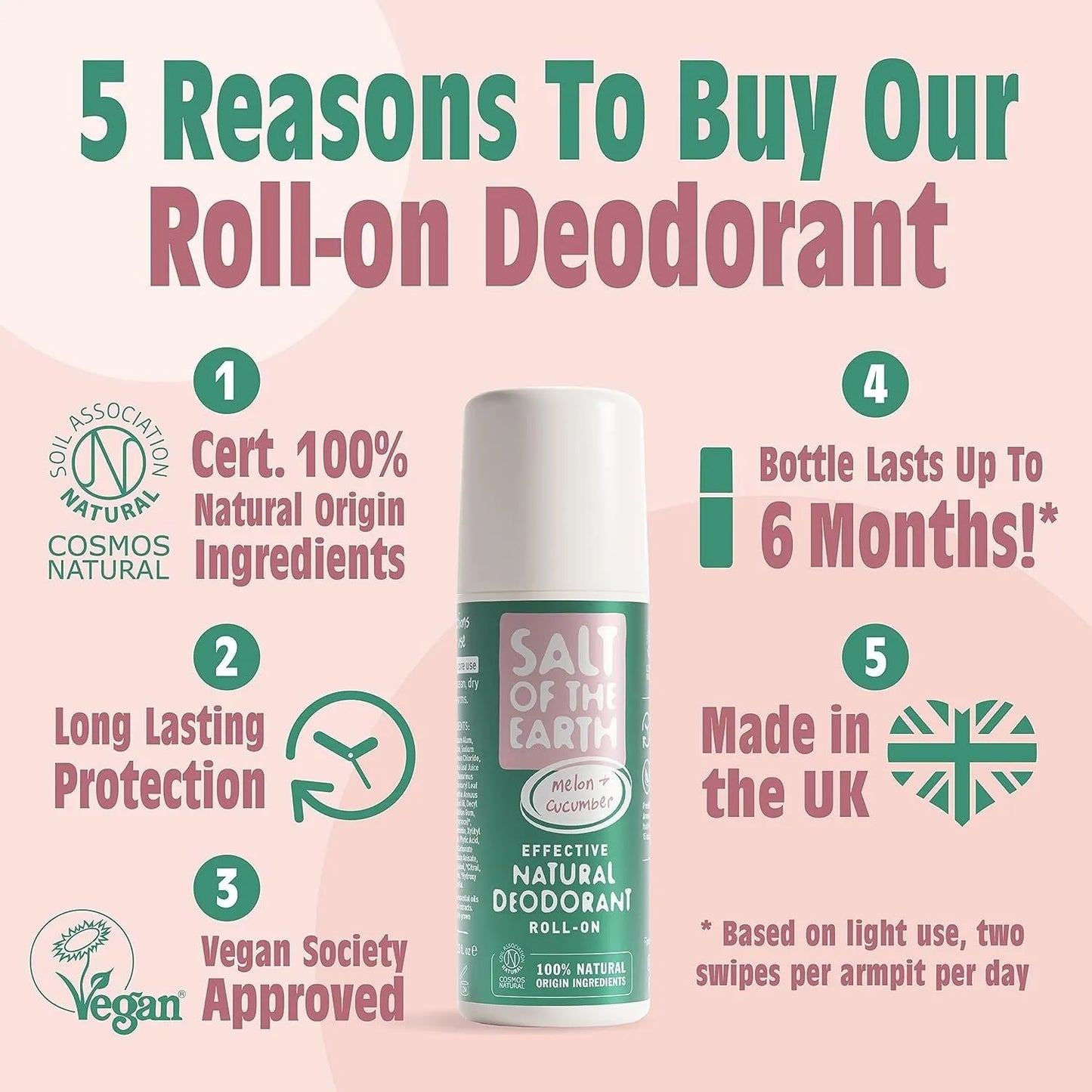 Salt of the Earth Melon & Cucumber Deodorant Natural Roll-On