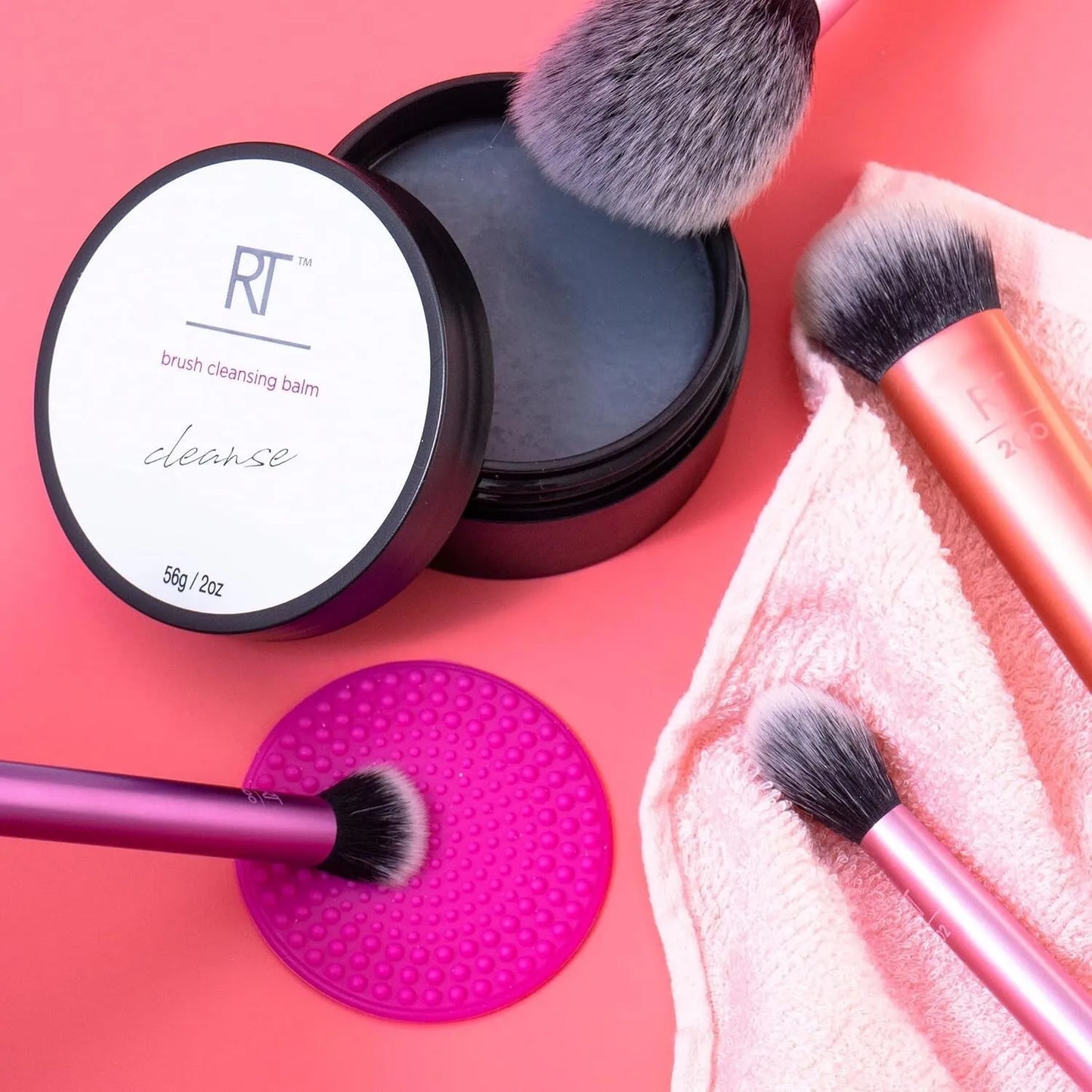 Real Techniques Brush Cleansing Balm with Deep Cleansing Pad Makeup Brush Care